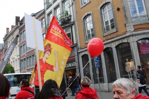 Manifestation du Non-marchand à Namur 