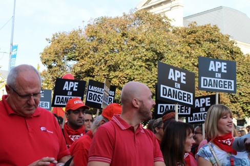 Manifestation contre la réforme APE - Namur