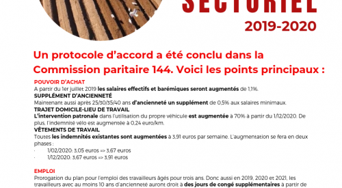 Accord sectoriel agriculture et horticulture